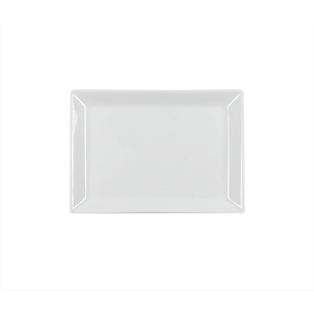PANORAMA Rectangle Plate Crafted from Durable Porcelain For